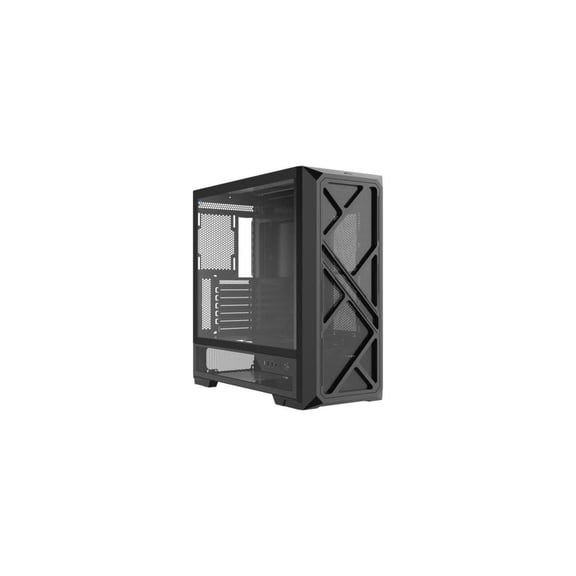 SAMA S41 Mid-Tower PC Case, 4 x 120mm ARGB Fans, Pre-Installed ARGB HUB, 4mm Tempered Glass, USB3.1 Type-C & USB 3.0 Ports, 7 Slots, Supports ATX / M-ATX / ITX, 360mm Water Cooling, Black