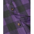 thumbnail image 2 of Youclos Men's Flannel Shirts Long Sleeve Corduroy Collar Buffalo Plaid Shirt with Pocket, 2 of 8
