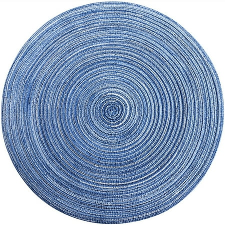

Farfi Round Cup Coasters Heat Insulated Bowl Plate Mat Non-slip Table Placemat Decor (Dark Blue L)