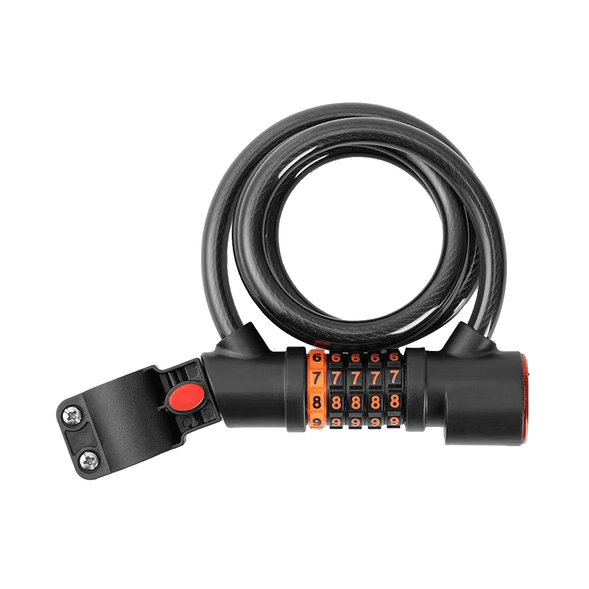 Bike Cable Lock with 5Digit Code Password Coiled AntiTheft Security