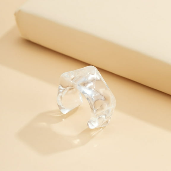 Womens Vintage Geometric Rings Trendy Acrylic Rings Bohemian Colorful Resin Ring Transparent Individually Packed Rings Fashion Jewelry Gifts for Her