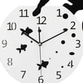 thumbnail image 4 of Gran Moderno DIY 3D Pegtina de Acrílico de Silencioso Reloj de Pared Gato y Peces Decoración de Habitación Macarena Etiqueta engomada del reloj de pared 3D, 4 of 8