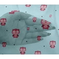 thumbnail image 3 of oneOone Viscose Chiffon Fabric Dot & Cartoon Owl Bird Print Fabric BTY 42 Inch Wide, 3 of 4