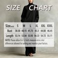 thumbnail image 2 of Morttic Women's Elegant Minimalist High Neck Maxi Dress – Lantern Long Sleeve Loose Casual Long Dress with Side Pockets Navy Blue，XXL, 2 of 2