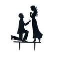 thumbnail image 4 of Bride and Groom Wedding Love Cake Topper Party Acrylic Favors Decoration (Black), 4 of 4