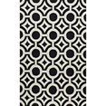 thumbnail image 1 of Momeni Geo 2'3" X 7'6" Contemporary Hand Hooked Runner Rug in Black, 1 of 1