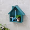 thumbnail image 6 of Halons House Shaped Wall Shelf Wood - Decorative Display Shelf, Wall Mounted Shelf Unit, Colorful Solid Wood for Children's Room/Kindergarten/Dining Room (23.6x18.6x7.6cm), 6 of 6