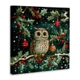 thumbnail image 3 of Stupell Industries Winter Owl with Gentle Snowfall Canvas Wall Art, design by Yen, 24 x 24, 3 of 7