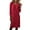 Red, variant on Kilaqueen Sweatshirt Dresses for Women Long Sleeve V Neck Midi Dress Solid Color Relaxed Fit Spring Summer Pullover Tunic Dresses