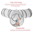 thumbnail image 4 of VONKY Cat Tunnel Pet Rabbit Tunnel 3 Way Crinkle Tunnel Collapsible Tube Toy with Ball for Cats Rabbits Dogs Pets, 4 of 6