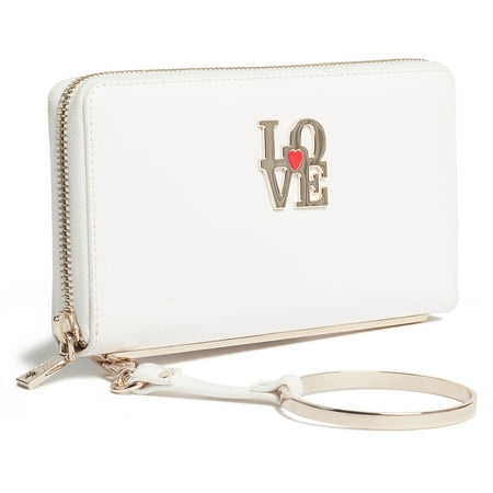 Moschino JC5511 0100 White Zip Around Wallet
