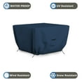 thumbnail image 6 of COVERS&ALL Outdoor Square Fire Pit Cover, 12 Oz Waterproof, UV & Weather Resistant for Patio Lawn Garden Backyard Outside, with Air Vents & Drawstrings (42" L x 42" W x 22" H, Blue), 6 of 7