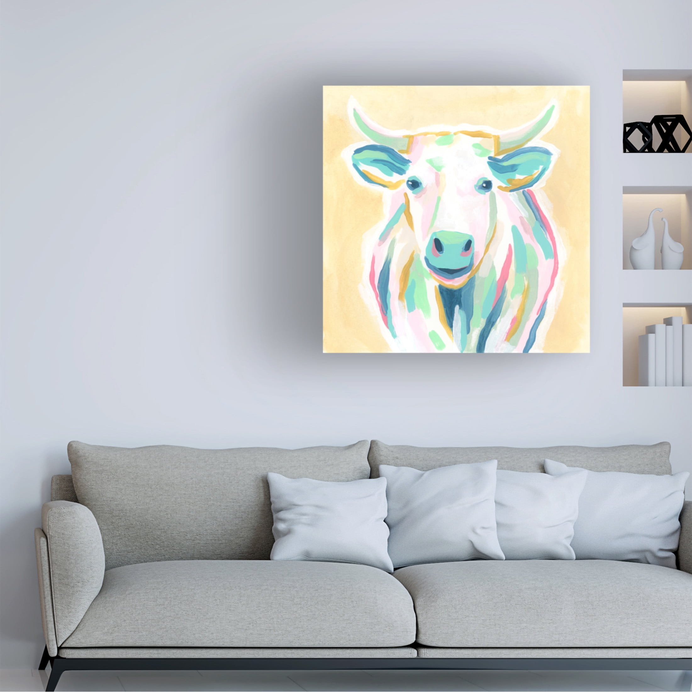 Trademark Fine Art June Erica Vess Pop Pasture III Canvas Wall Art