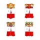 thumbnail image 3 of Monstrate Paquete rojo plegable, reemplazo portátil, diseño de animales de dibujos animados, 6 ranuras, paquetes domésticos de estilo Kits de decoración para fiestas Tipo 2, 3 of 6