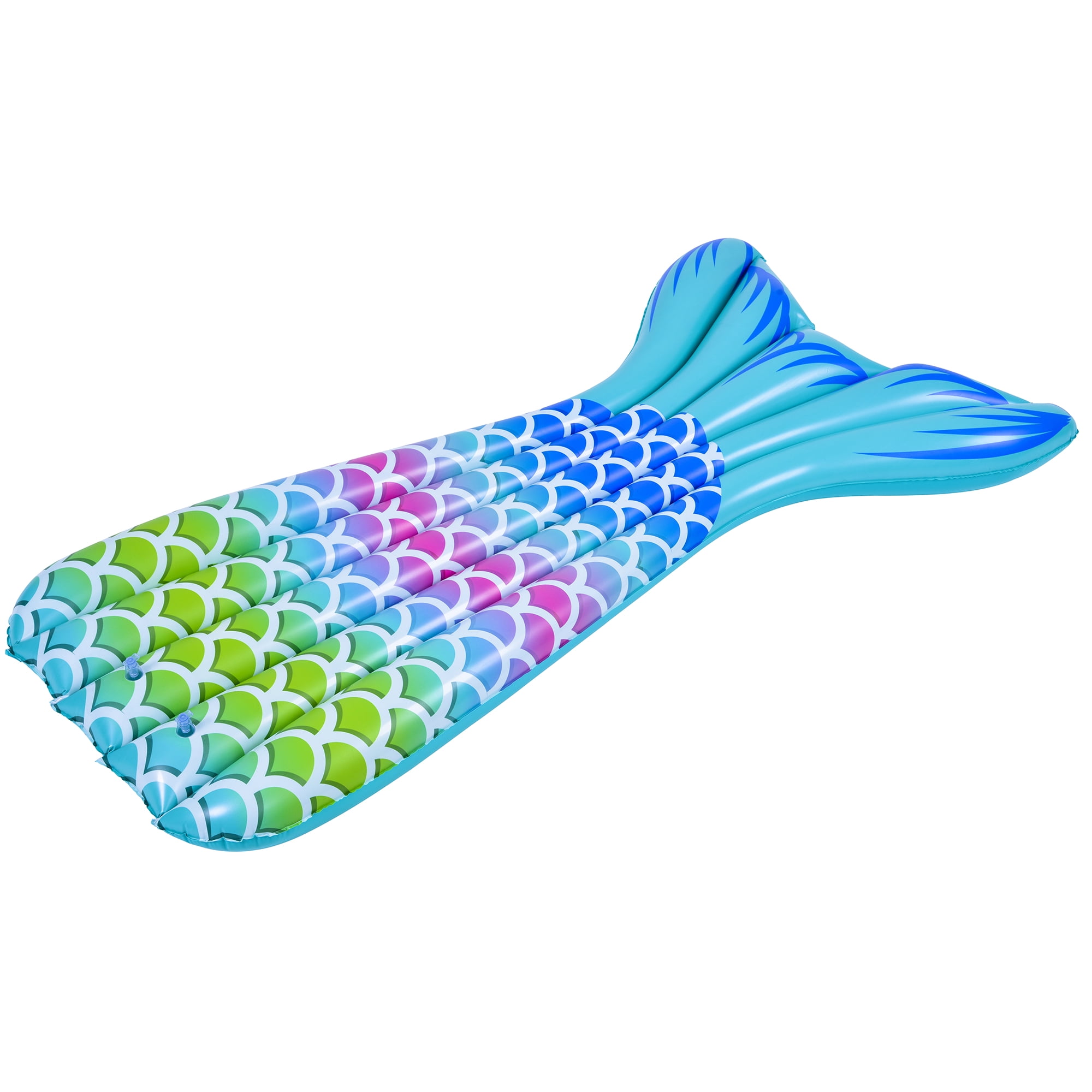 Play Day Inflatable Glitter Mermaid Tail Pool Float 5ft 10 Inches Long for sale online 
