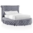 thumbnail image 2 of FOA Vriam 3-Piece Gray Fabric Storage Bedroom Set - King + 2 Nightstands, 2 of 8