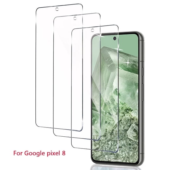 ZYQEEE HD Screen Protector Compatible for Google Pixel 8 6.2", Anti-Scratch Tempered Glass Film, Bubble-Free, Easy Install, 3 Pack