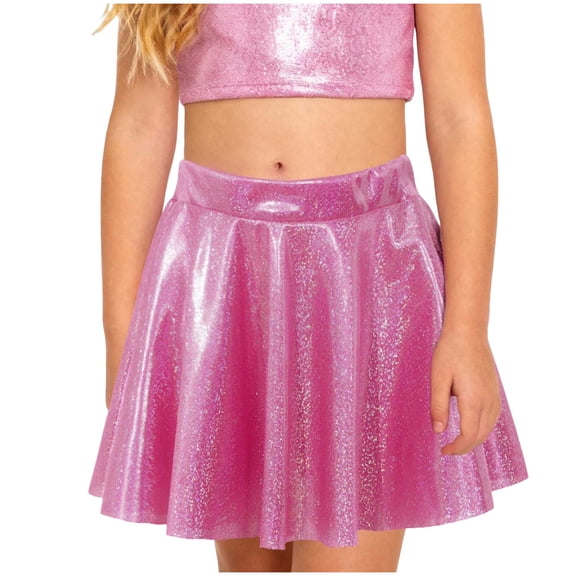 BOBOGOJP Girls Skorts High Waist Athletic Skirts with Shorts Stretchy Activewear for Teens Kids Performance Tennis Hot Pink for Size 7-8 Years