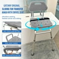 thumbnail image 3 of Premium Sliding Bath Transfer Bench with Swivel Seat-Padded, 3 of 7