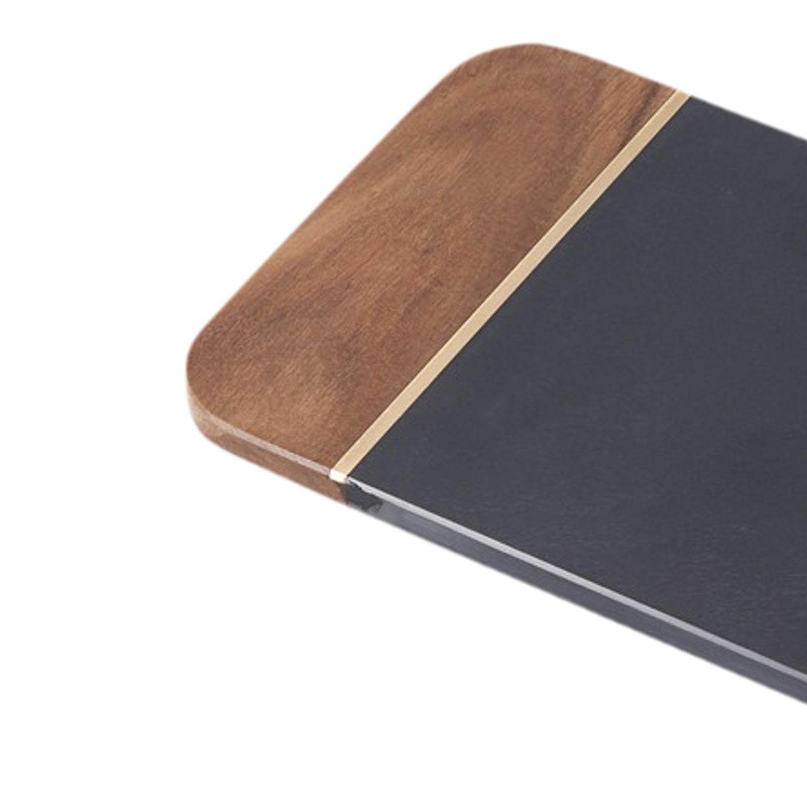 TISHITA Breadboard Cutting Board Sturdy Multipurpose Tableware Serving Platter Vegetable Chopping Board for Coffee Shops Hotel Bakery Black