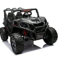 thumbnail image 5 of Farmdex 4WD 24V Ride on Toys 2 XL Seater Kids Ride on Cars w/ Remote Control, 4*200W Motor, Electric Off-Road UTV 7AH Battery Powered 4-Wheeler Vehicle w/ Bluetooth, Music, 3-Speed, LED Light, Black, 5 of 19