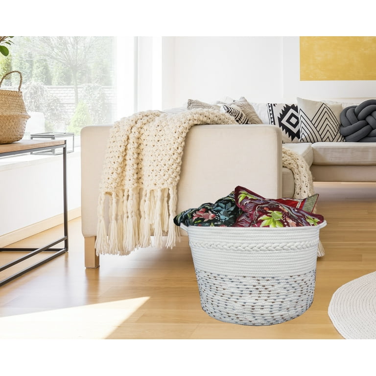 FRONT ARCH Woven Basket XXL 20inX14in Large Basket for Laundry Basket Storage Basket