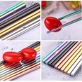 thumbnail image 3 of Simple Stainless Steel Chopsticks Metal Korean Chinese Metal Chop Sticks Tableware 2019, 3 of 5