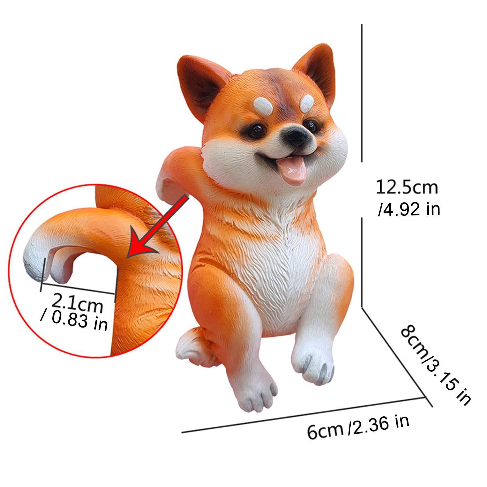 Baoblaze Dog Garden Statue Flowerpot Decor Animal Sculpture for Balcony Outdoor Patio Shiba Inu