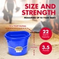 thumbnail image 4 of Little Giant 22 Quart Flat Plastic Animals Feed Bucket with Knob Bail, Blue, 4 of 9