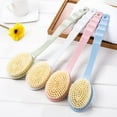 thumbnail image 2 of Funcee Natural Bristle Bath Shower Brush Wash Back Body Scrubber Long Brush, 2 of 4