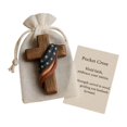 thumbnail image 1 of Cruz de madera con tarjeta de oración, tamaño de la palma de la mano, coleccionable, para escritorio o hogar. Cruz de madera para sostener. con estrella, 1 of 9