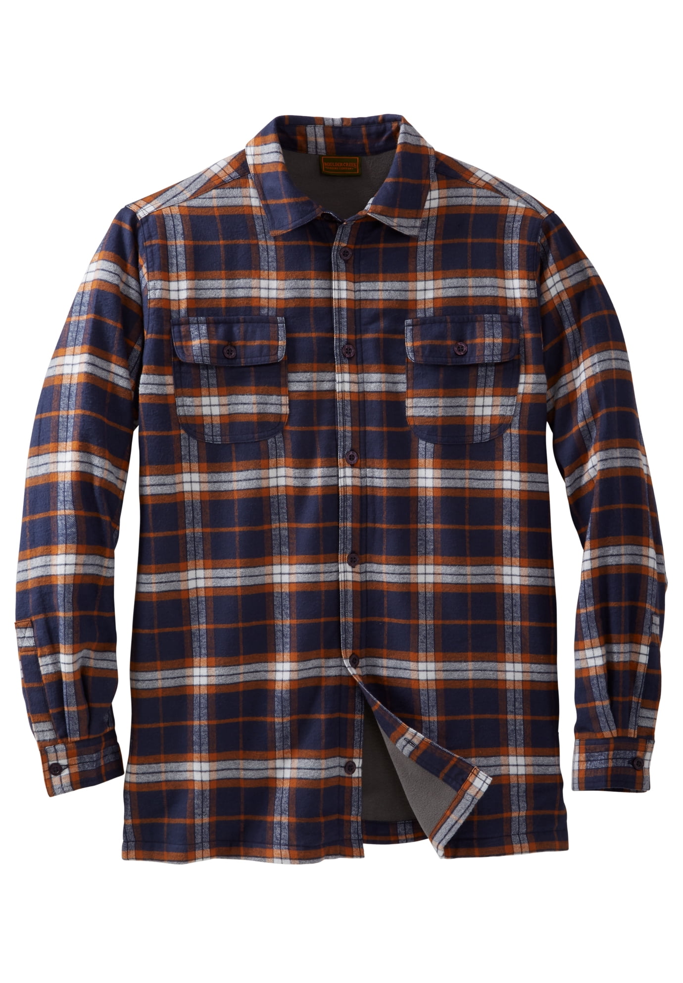 Tall Fleece-Lined Flannel Shirt Jacket 