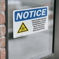 thumbnail image 4 of Cold Burn Hazard Cryogenic Liquid With Symbol OSHA Notice Vinyl Decal Label 14 Inch x 10 Inch - 5 Pack, 4 of 6