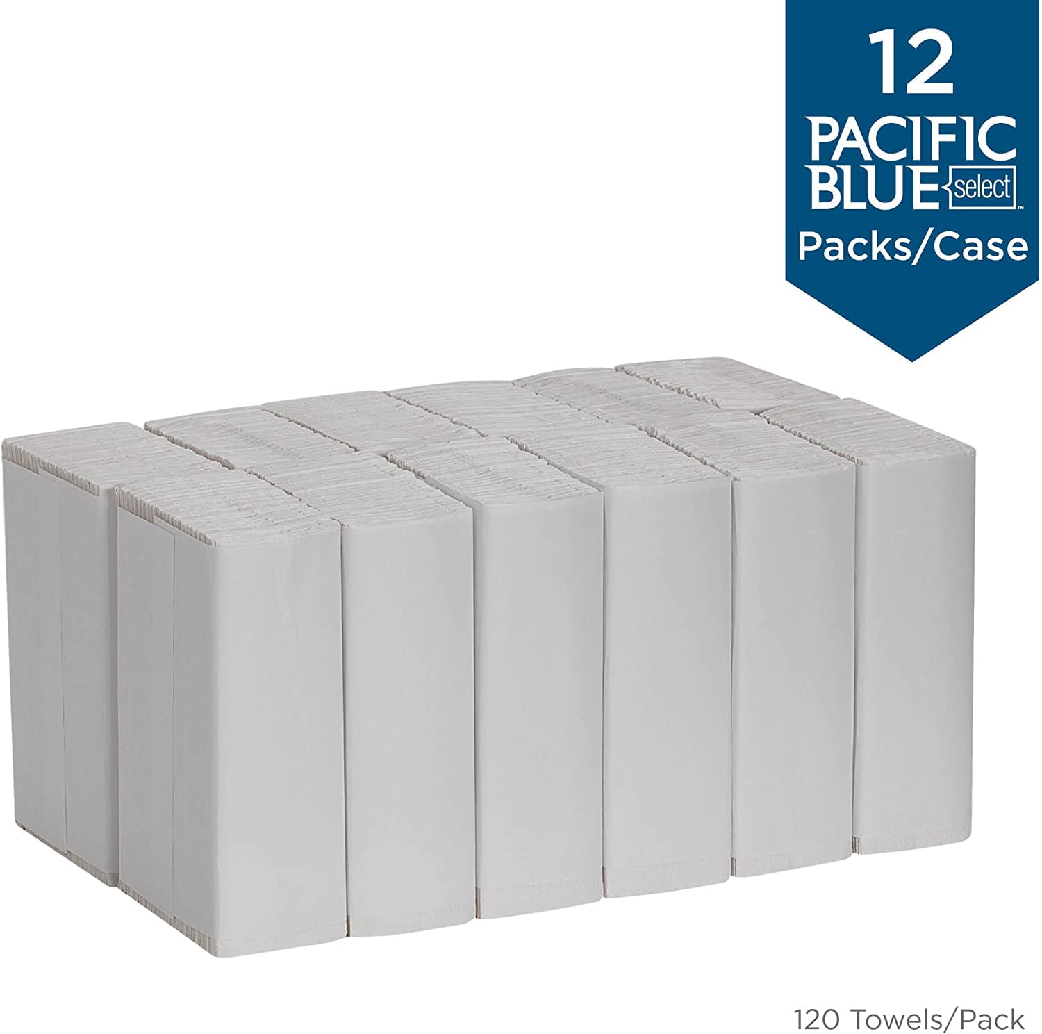 ONKER Blue Select Premium 2-Ply C-Fold Paper Towels by PRO , White, 23000, 120 Towels Per Pack, 12 Packs Per Case