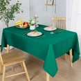 thumbnail image 4 of XWZO Emerald Green Textured Rectangular Tablecloth for Kitchen, Dining-Waterproof Wrinkle-Abrasion Resistant Christmas Tablecloth for Canteen, Outdoor Picnic, 52 x 70, 4 of 11