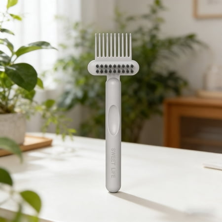 Hair Brush Cleaner Tool 2-in-1 Double-Sided Comb Cleaner with Bristle Pick for Removing Hair and Debris from Brushes and Combs