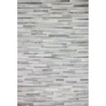 thumbnail image 1 of Bashian H112-GY-4X6-H16 Santa Fe Collection Striped Contemporary Leather Hand Stitched Area Rug, Grey - 4 x 6 ft., 1 of 10