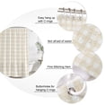 thumbnail image 3 of Extra Long Shower Curtain 72x96 Inch, Beige Buffalo Check Shower Curtain Waterproof Bathroom Decor, Farmhouse Boho Plaid Vintage Rustic Fabric Bath Curtain Set Accessories with Hooks, 3 of 7