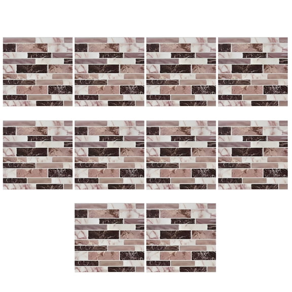 ACDANC Tile 10 Sheets Peel and Stick Backsplash Tiles,10x10 Cm Light Color Stick on Wall Tiles,Self Adhesive Tile Sticker for Kitchen Backsplash and Bathroom Marble Design