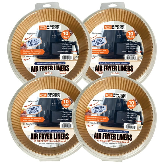 8 Inch Round Unbleached Parchment Disposable Air Fryer Liner 40 Pack