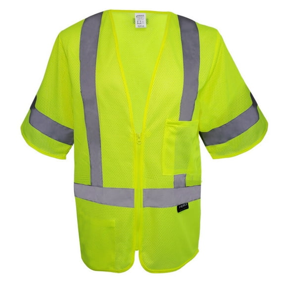 Fierce Safety Class 3 Economy Green Meshed Vest