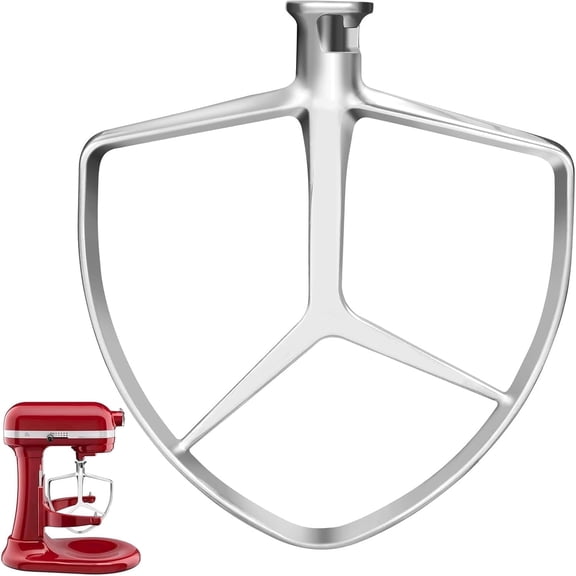 Cfweater Flat Beater Compatible with KitchenAid 7 Qt Bowl-Lift Stainless Steel 7QT Dishwasher Safe