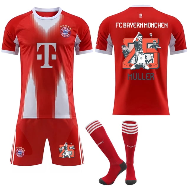 2025-2026 Bayern Munich Home Kids Adult Football Shirt with Socks