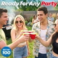 thumbnail image 6 of GoBig 9 oz Plastic Party Cups for Wine & Cocktails - 100 Count Disposable Plastic Cups for Alcohol, 6 of 6