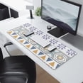 thumbnail image 2 of Long Mouse Pads for Desk,Colorful Geometric Striped Pattern Desk Mats on Top Of Desks, Desk Mouse Pad Extra Large with 3mm Non-Slip Base and Stitched Edge for Gaming,Office,Work,Home 31.5"x11.8", 2 of 6