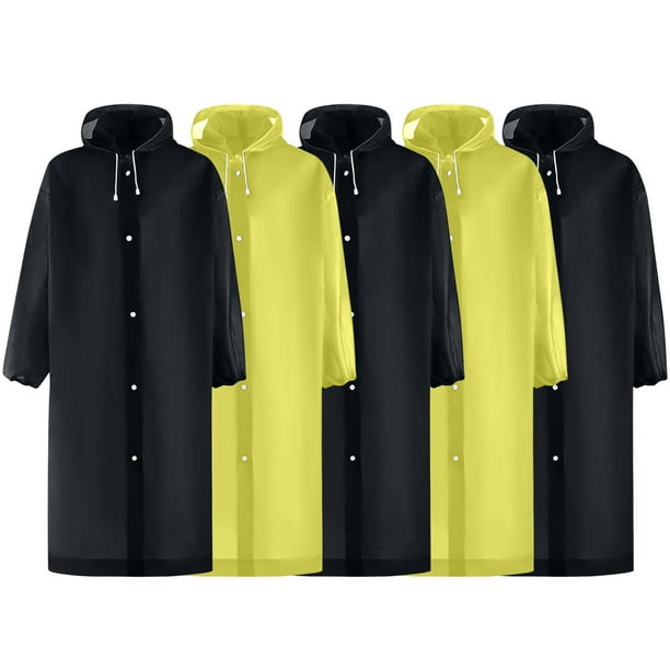 Capa impermeable de EVA para mujer, para exteriores, de manga larga, con capucha, para hombre y mujer, 2 piezas