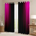 thumbnail image 2 of Feelyou Stripes Abstract Curtains Pack of 2 (42x84 Each), Pink Lines Curtains Blackout, 2 of 6