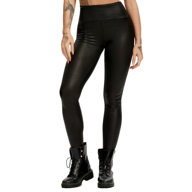 Cross1946 Cross1946 Womens Faux Leather Leggings High Waisted Sexy