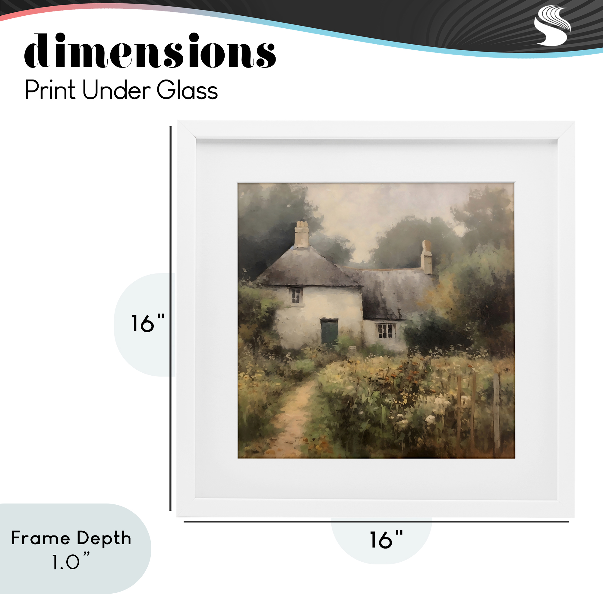 Stupell Industries Cottage Comfort in Summer Garden White Framed Print Under Glass, design by Creative Studio