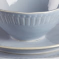 thumbnail image 4 of Oneida Artisanal Stripe 12-Piece Blue Dishwasher Safe Stoneware Dinnerware Set with Dinner Plates, Accent Plates and All-Purpose Bowls (Service for 4), 4 of 6
